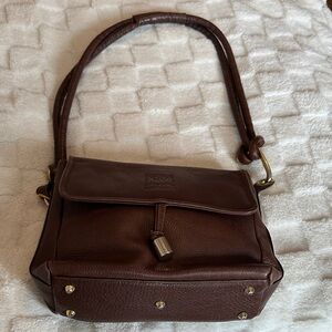Marco Valentino Dark Brown Leather Shoulder Bag